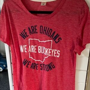 HOMAGE Red Ohio Buckeyes Tee